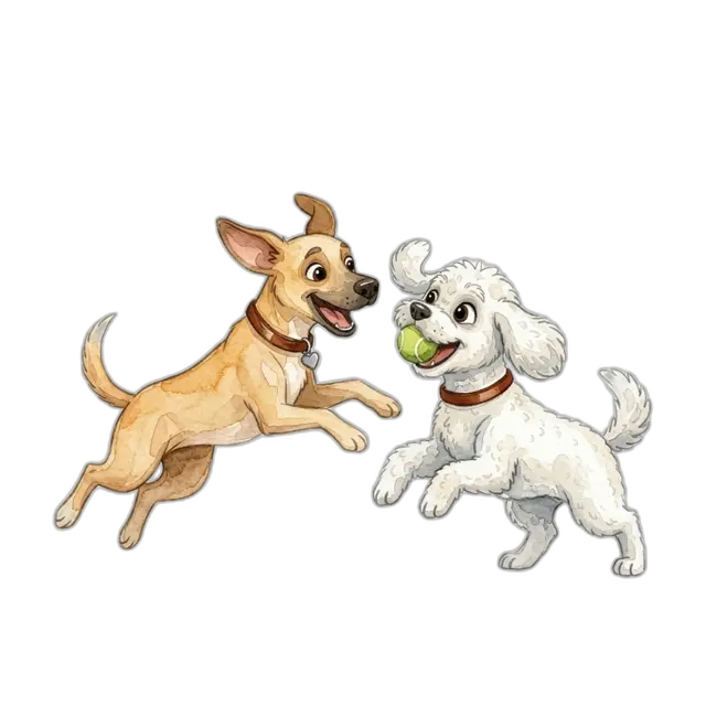 Our dogs playing